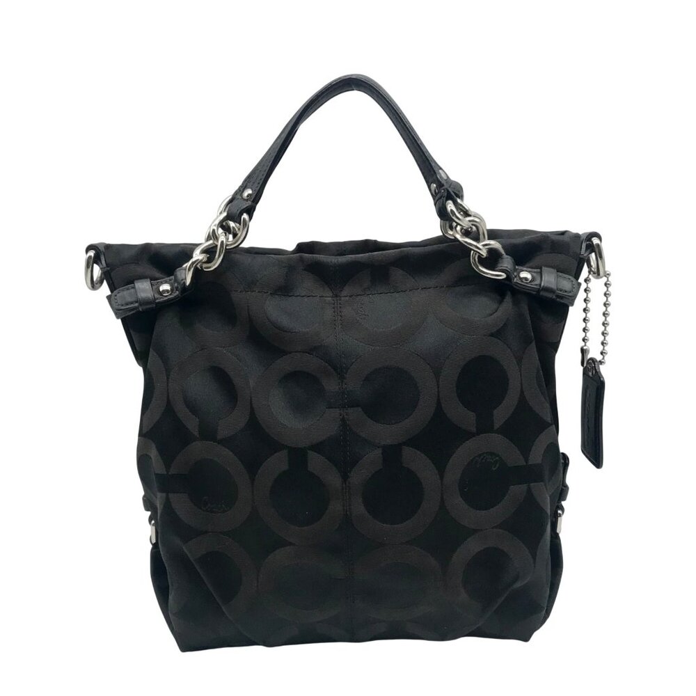Coach Black Signature Canvas Hobo Bag 14147